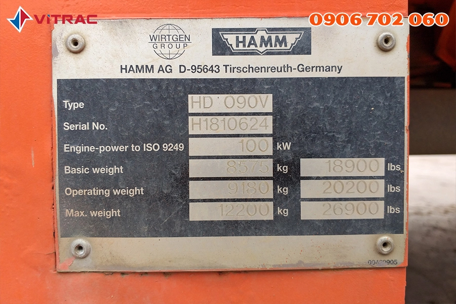 XE LU HAMM HD O90V - 2008