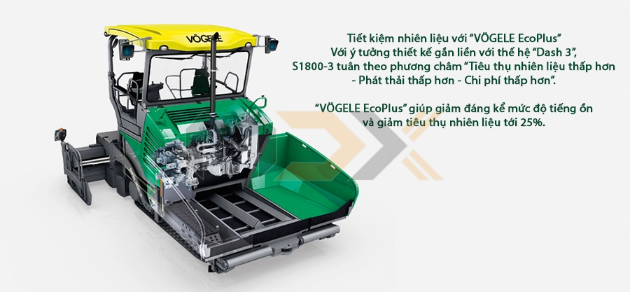ưu điểm của máy trải nhựa vogele s1800-3