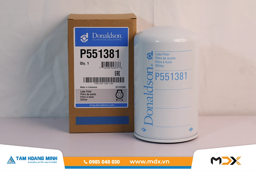 P551381 - Lọc dầu động cơ toàn phần dạng vặn Donaldson