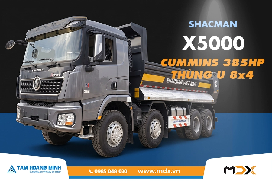 SHACMAN X5000 CUMMINS 385HP THÙNG U 8x4