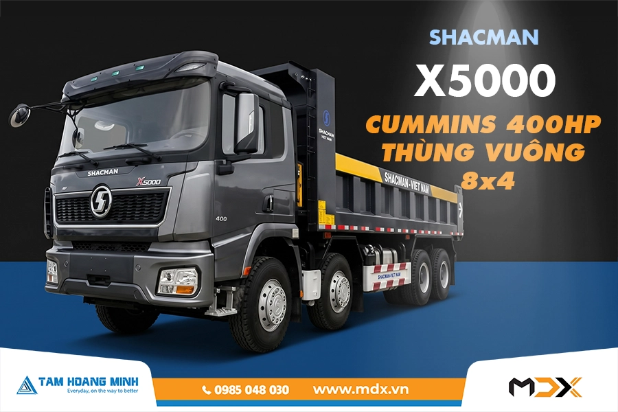 SHACMAN X5000 WEICHAI 400HP THÙNG VUÔNG 8x4