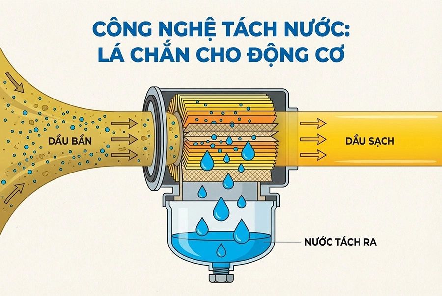c&ocirc;ng nghệ lọc t&aacute;ch nước diesel