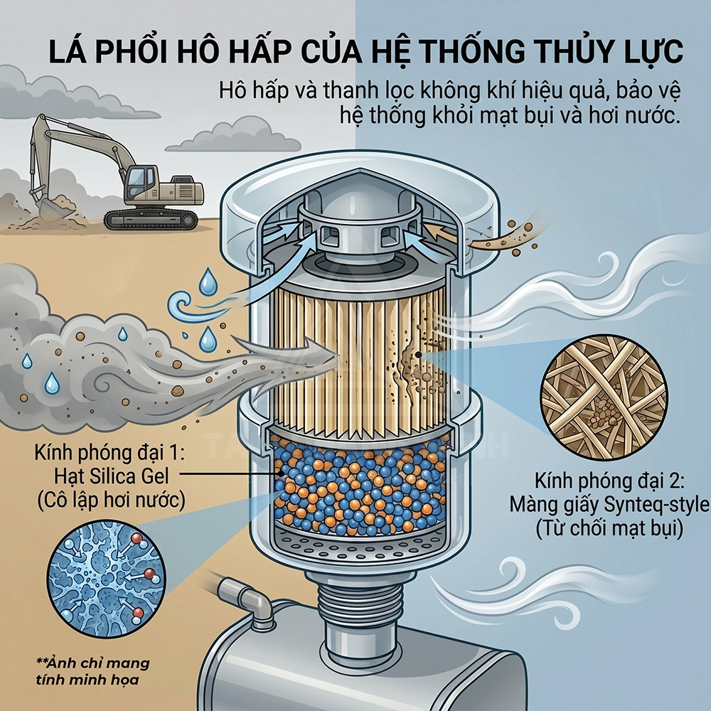 giải mã công nghệ lọc thủy lực trên máy cơ giơi