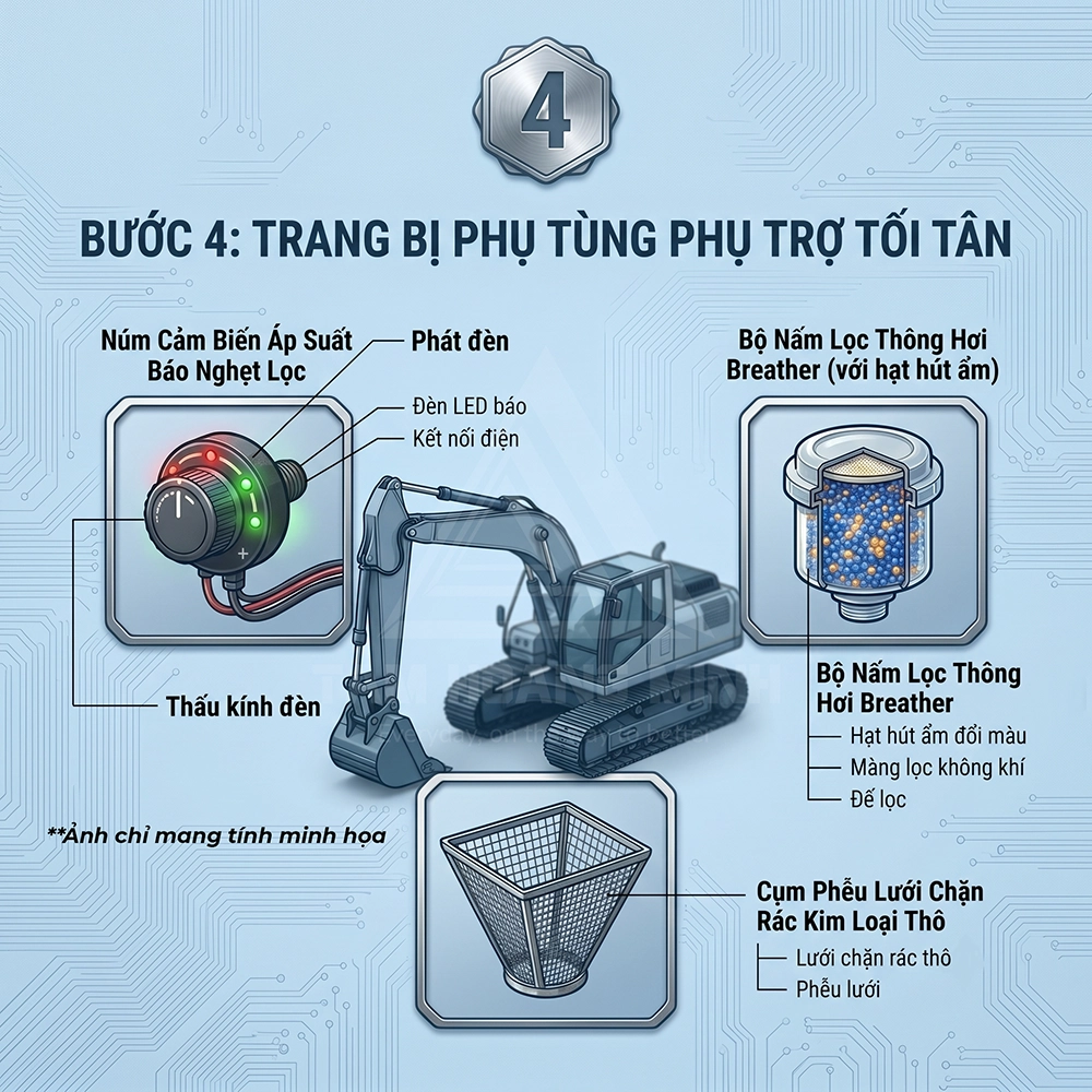 giải mã công nghệ lọc thủy lực trên máy cơ giơi