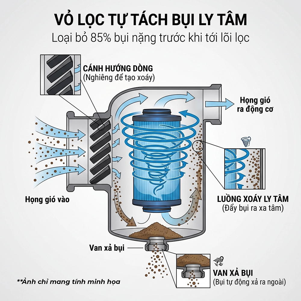 lọc gi&oacute; động cơ m&aacute;y cơ giới