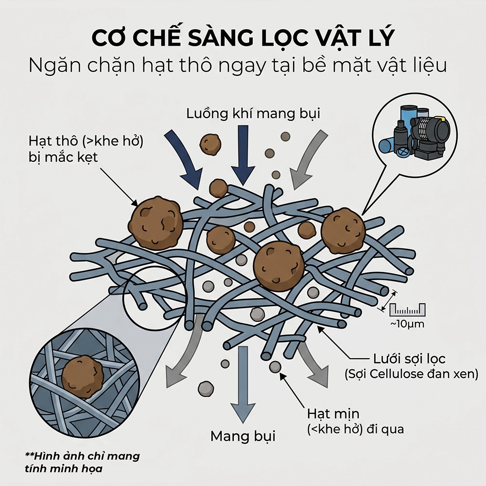 lọc gi&oacute; động cơ m&aacute;y cơ giới