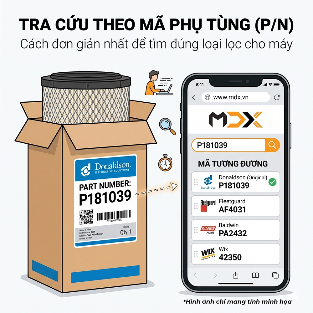 lọc gi&oacute; động cơ m&aacute;y cơ giới