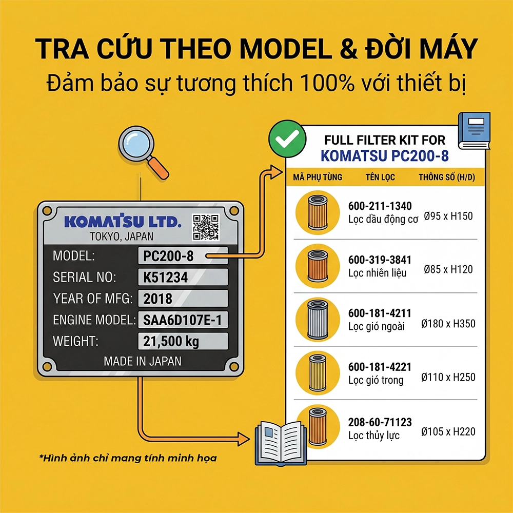 lọc gi&oacute; động cơ m&aacute;y cơ giới