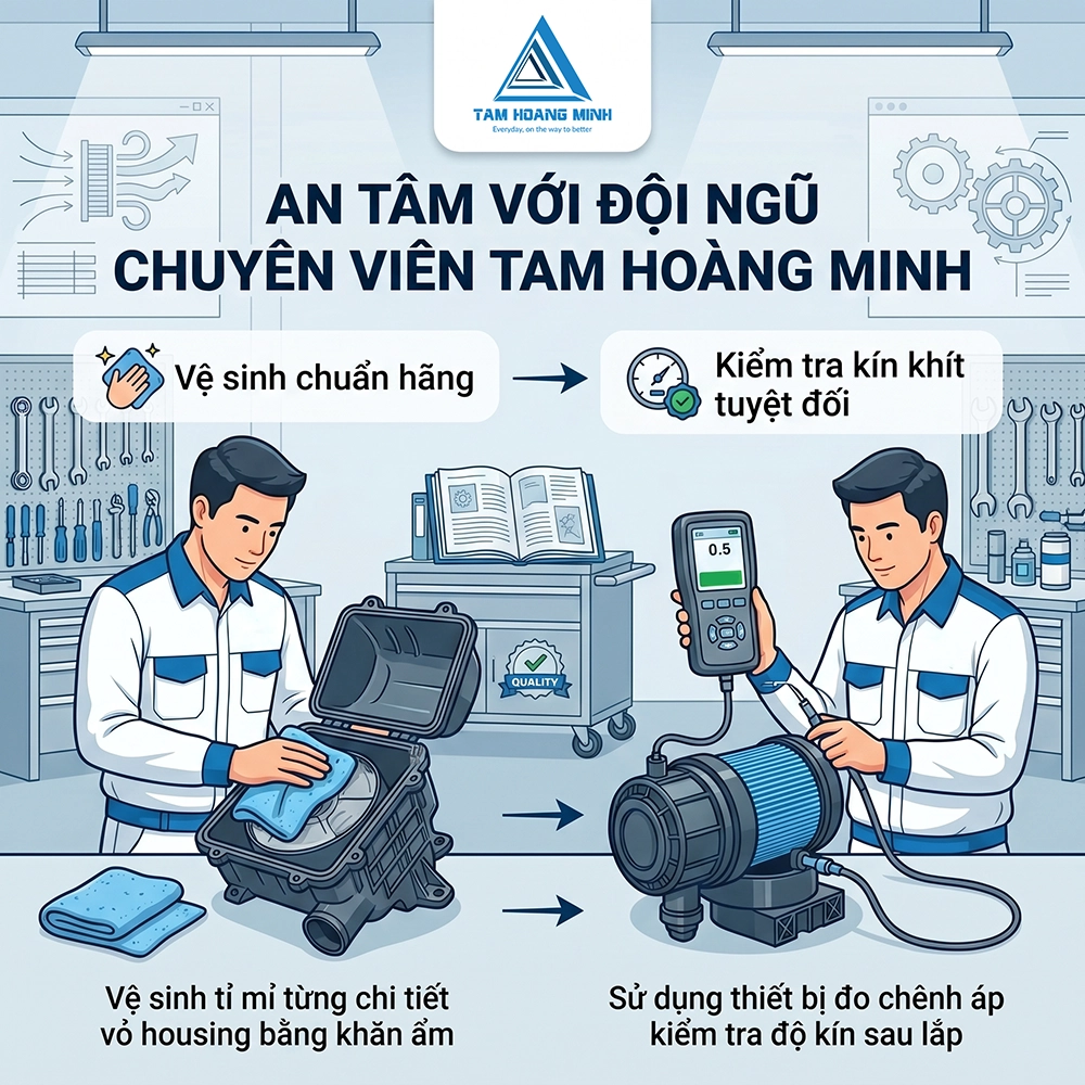 lọc gi&oacute; động cơ m&aacute;y cơ giới
