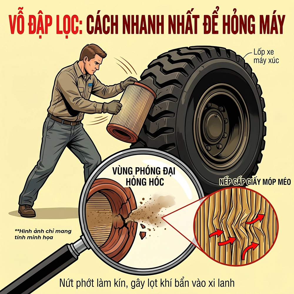 lọc gi&oacute; động cơ m&aacute;y cơ giới