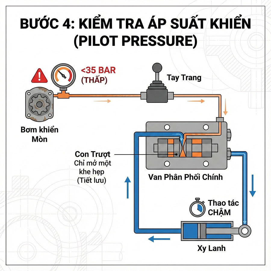hiện tượng lịm tải tr&ecirc;n m&aacute;y x&uacute;c