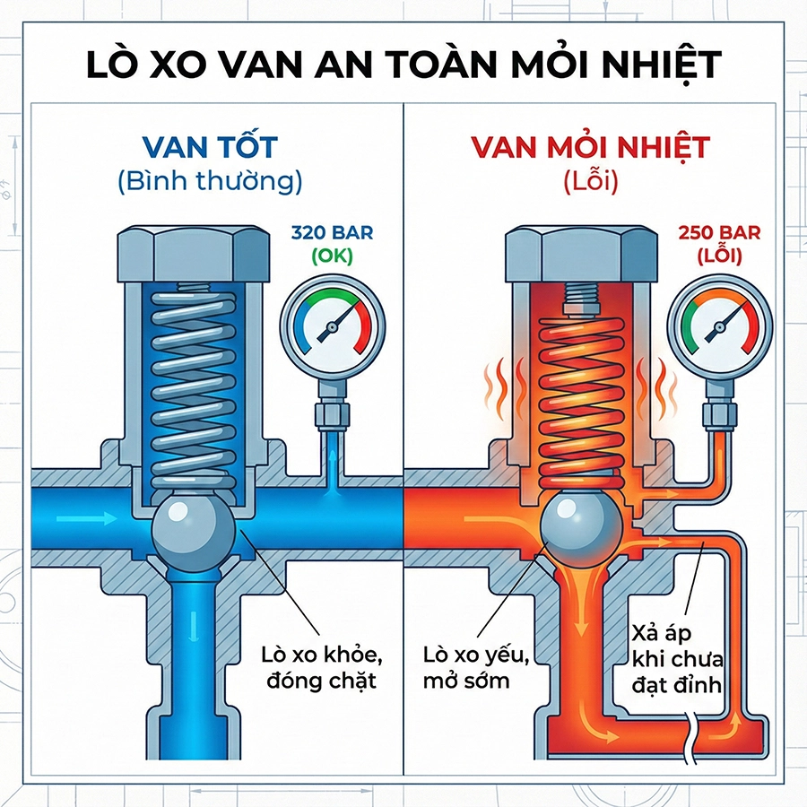 hiện tượng lịm tải tr&ecirc;n m&aacute;y x&uacute;c