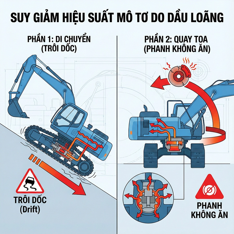 hiện tượng lịm tải tr&ecirc;n m&aacute;y x&uacute;c