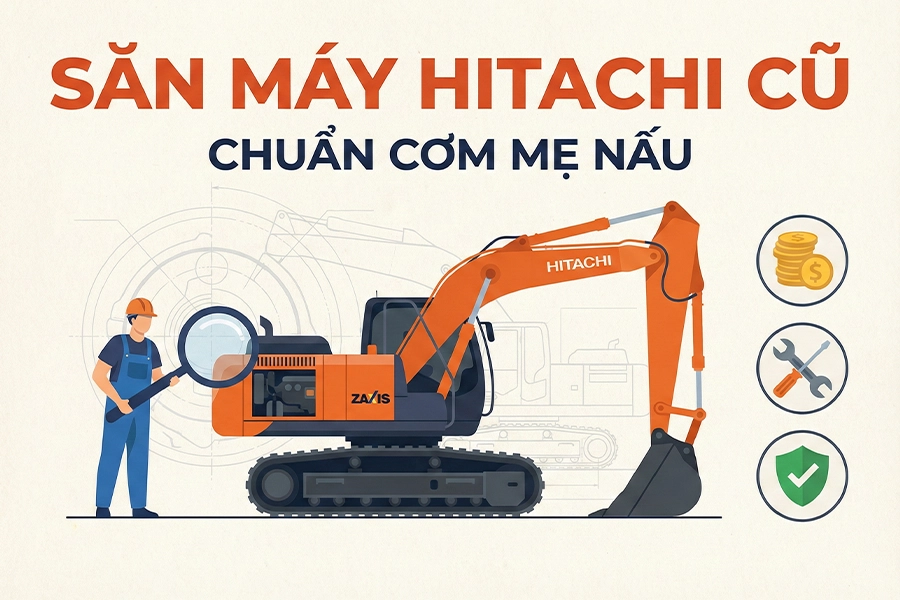 máy đào hitachi qua sử dụng