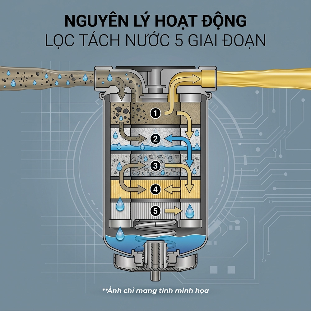 lọc nhi&ecirc;n liệu t&aacute;ch nước Donaldson