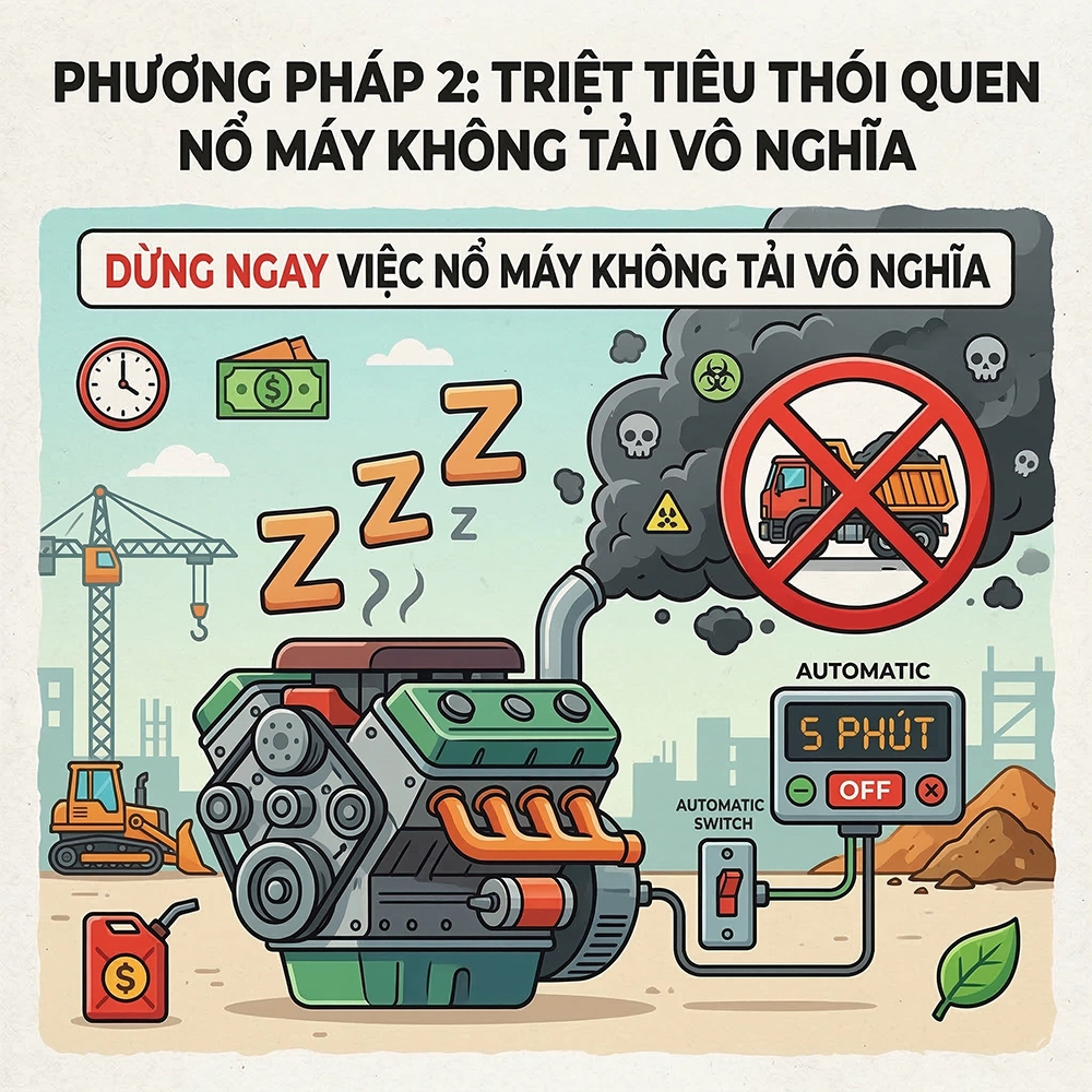 mẹo tiết kiệm nhi&ecirc;n liệu cho m&aacute;y c&ocirc;ng tr&igrave;nh