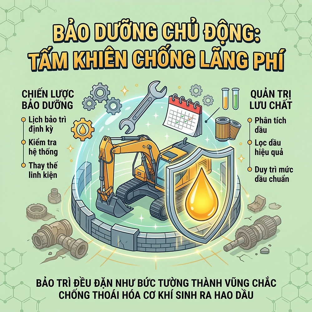 mẹo tiết kiệm nhi&ecirc;n liệu cho m&aacute;y c&ocirc;ng tr&igrave;nh