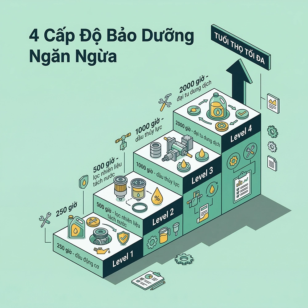 mẹo tiết kiệm nhi&ecirc;n liệu cho m&aacute;y c&ocirc;ng tr&igrave;nh