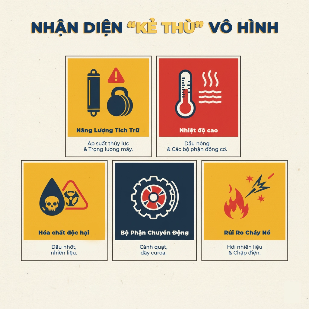 10 quy tắc an toàn khi sửa chữa xe lu tại công trường