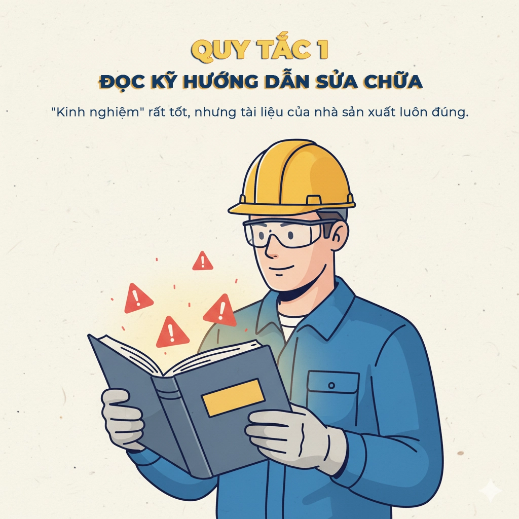 10 quy tắc an toàn khi sửa chữa xe lu tại công trường
