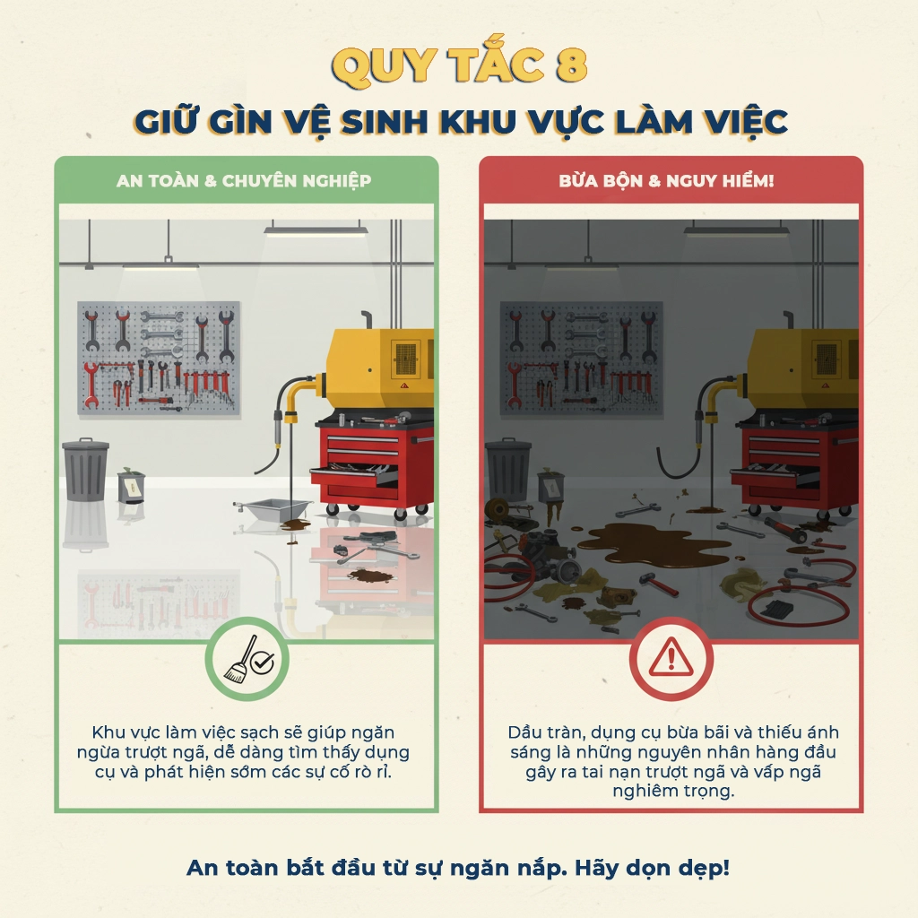 10 quy tắc an toàn khi sửa chữa xe lu tại công trường