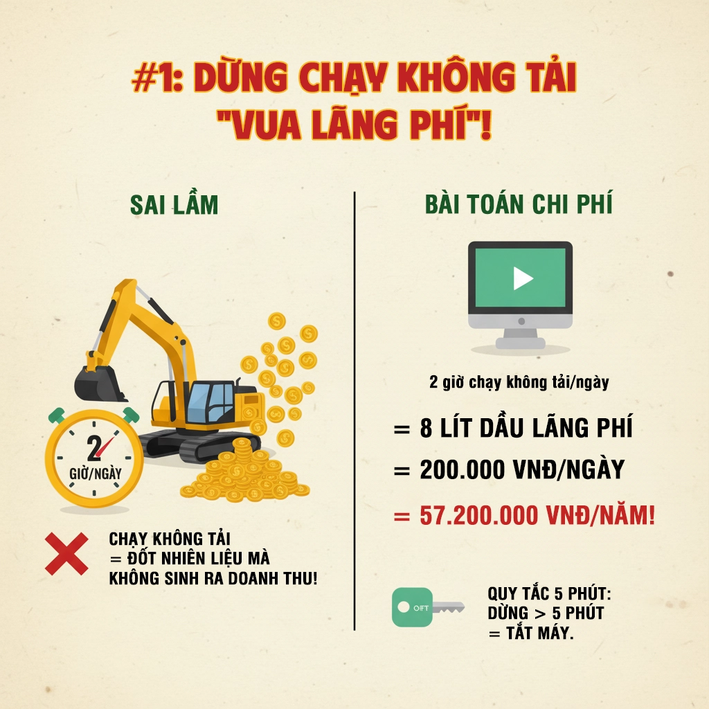 mẹo tiết kiệm nhiên liệu cho máy công trình