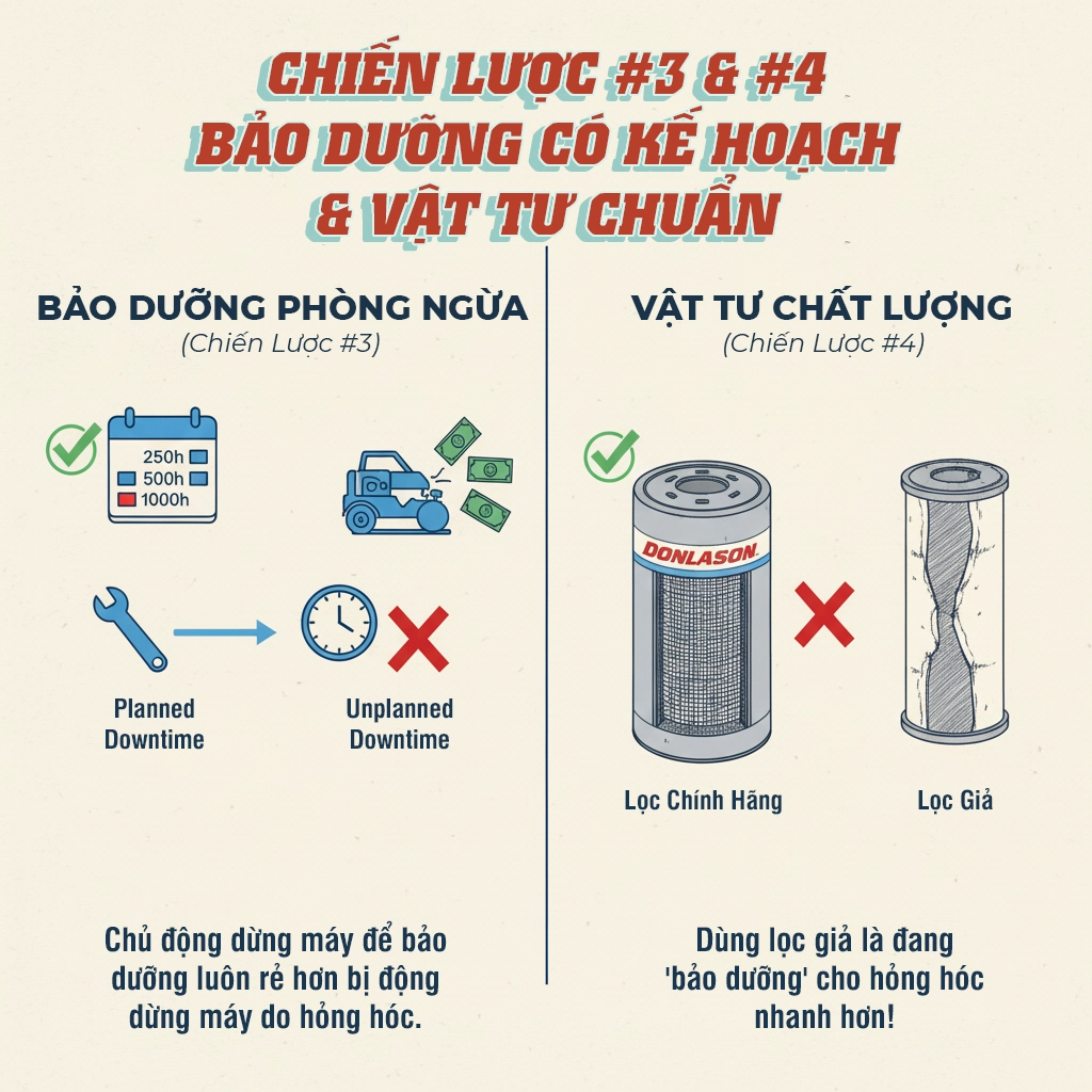 giảm thời gian dừng máy