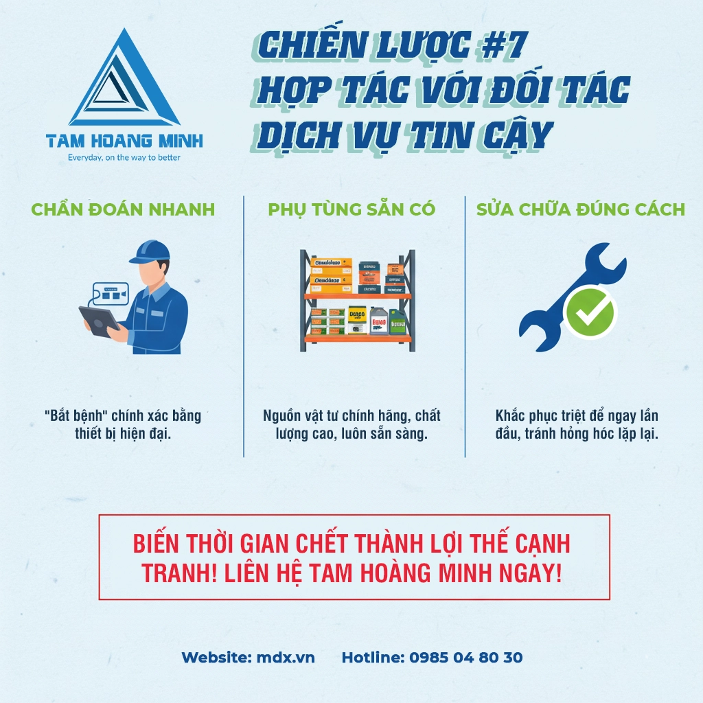 giảm thời gian dừng máy
