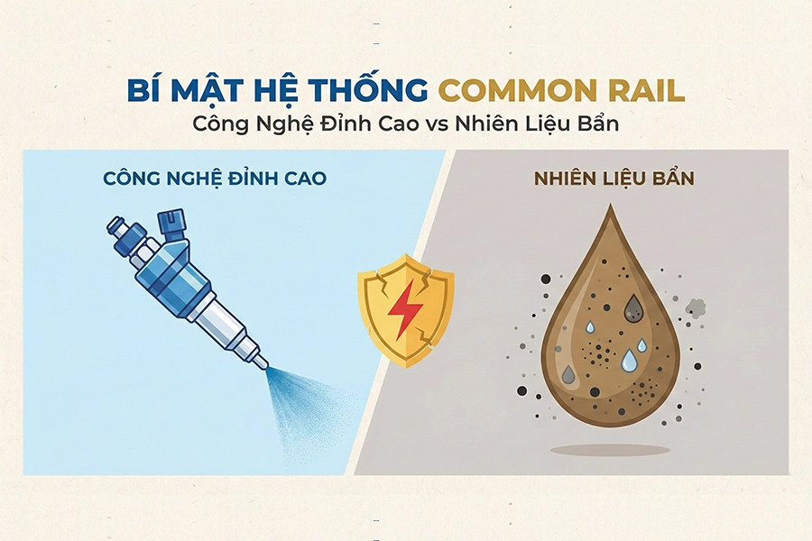 bảo dưỡng hệ thông kim phun điện tự common rail