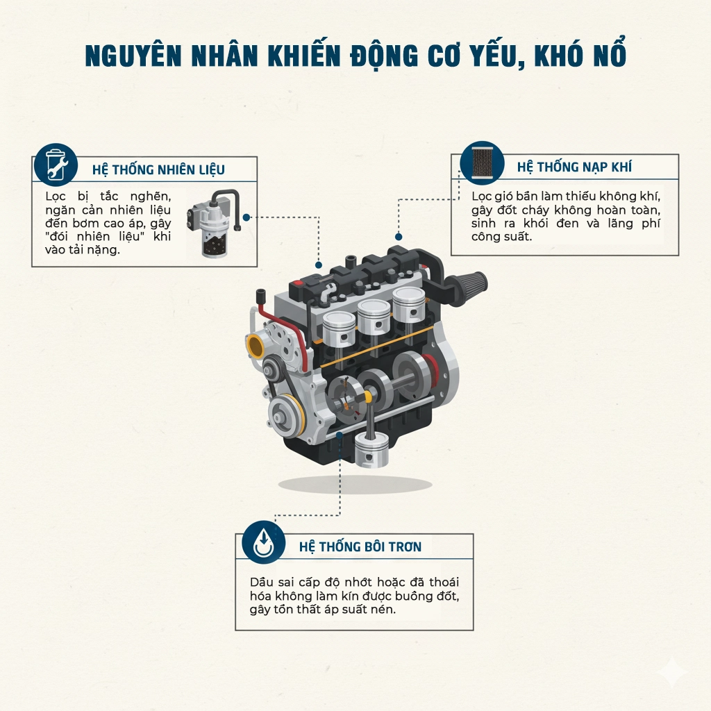 chẩn đoán và sửa chữa xe lu