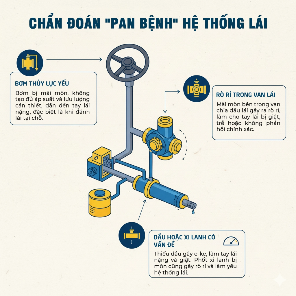 chẩn đoán và sửa chữa xe lu