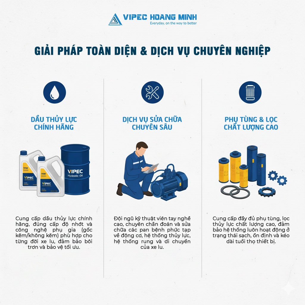 chẩn đoán và sửa chữa xe lu