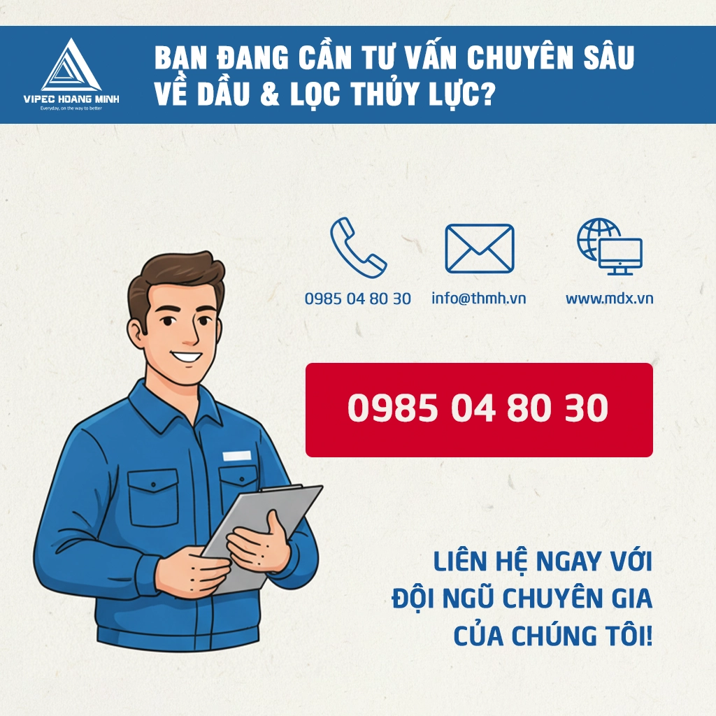 checklist thay dầu thủy lực