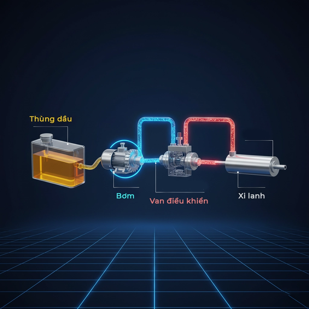 dấu hiệu dầu thủy lực nhiễm bẩn