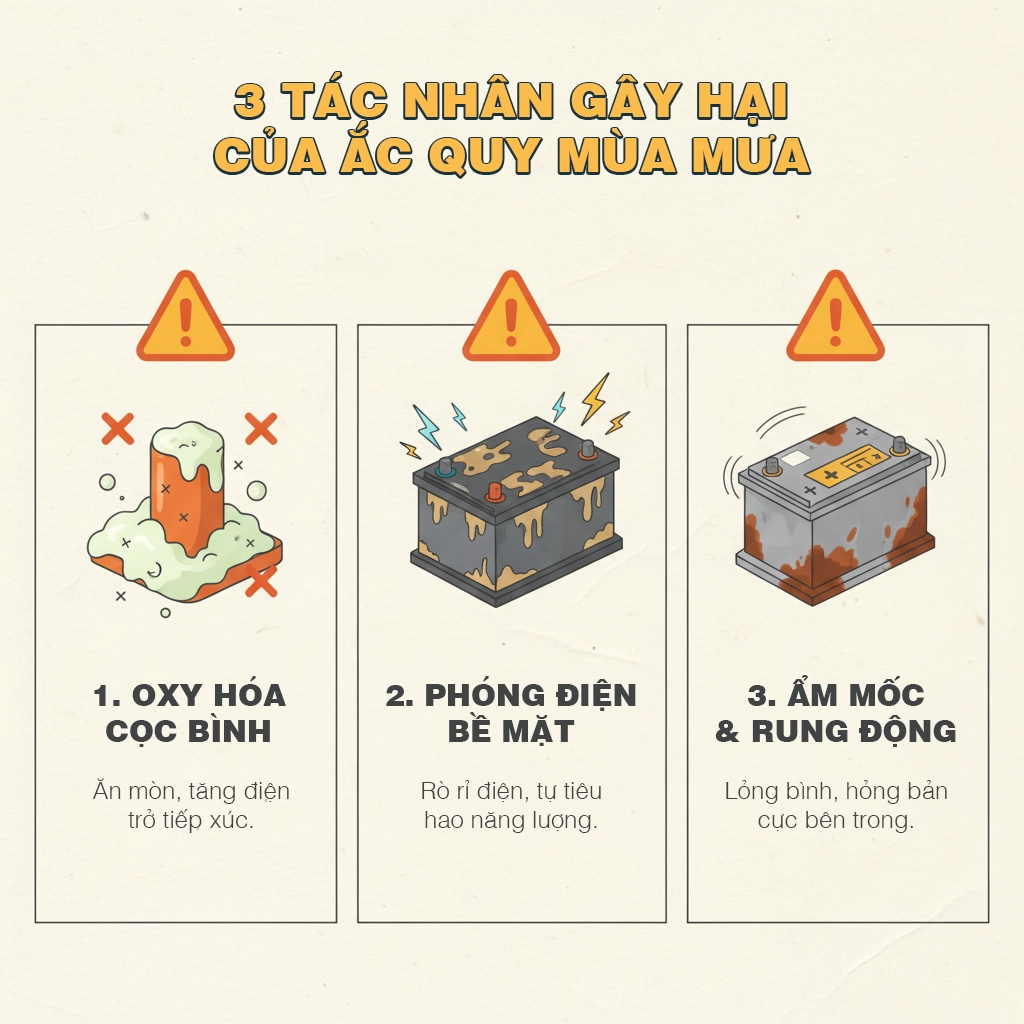 bảo dưỡng ắc quy đúng cách