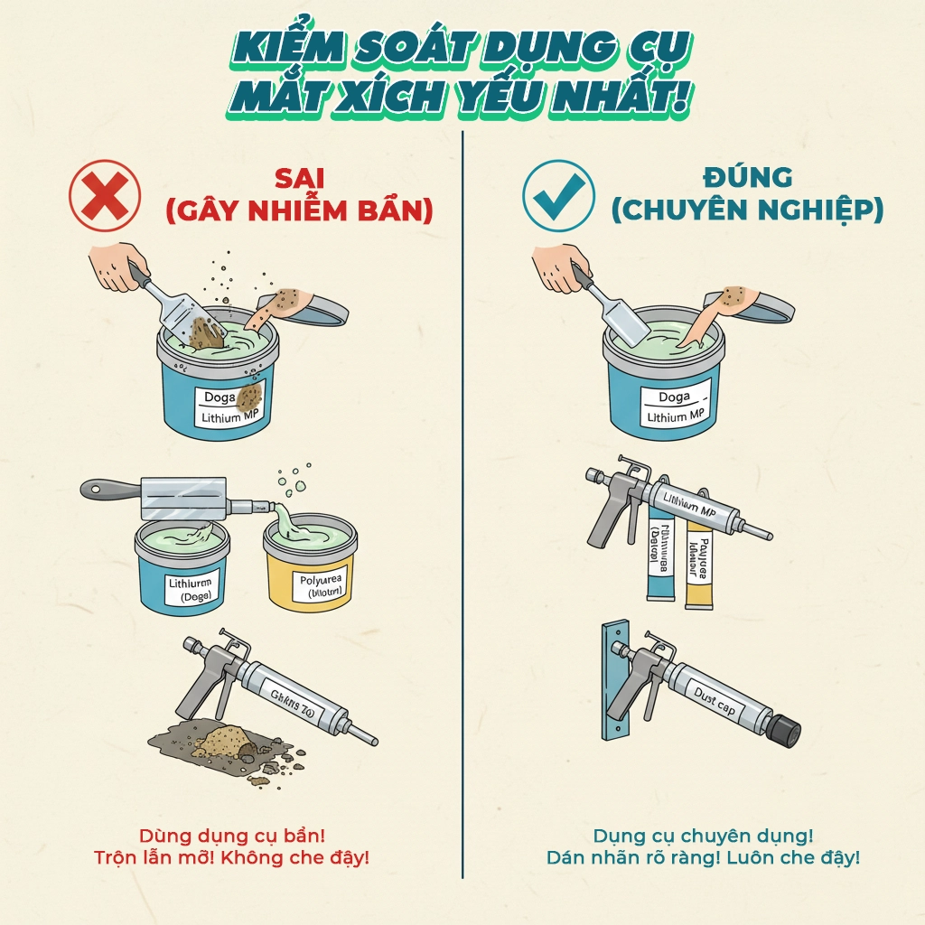 hướng dẫn bảo quản mỡ bôi trơn