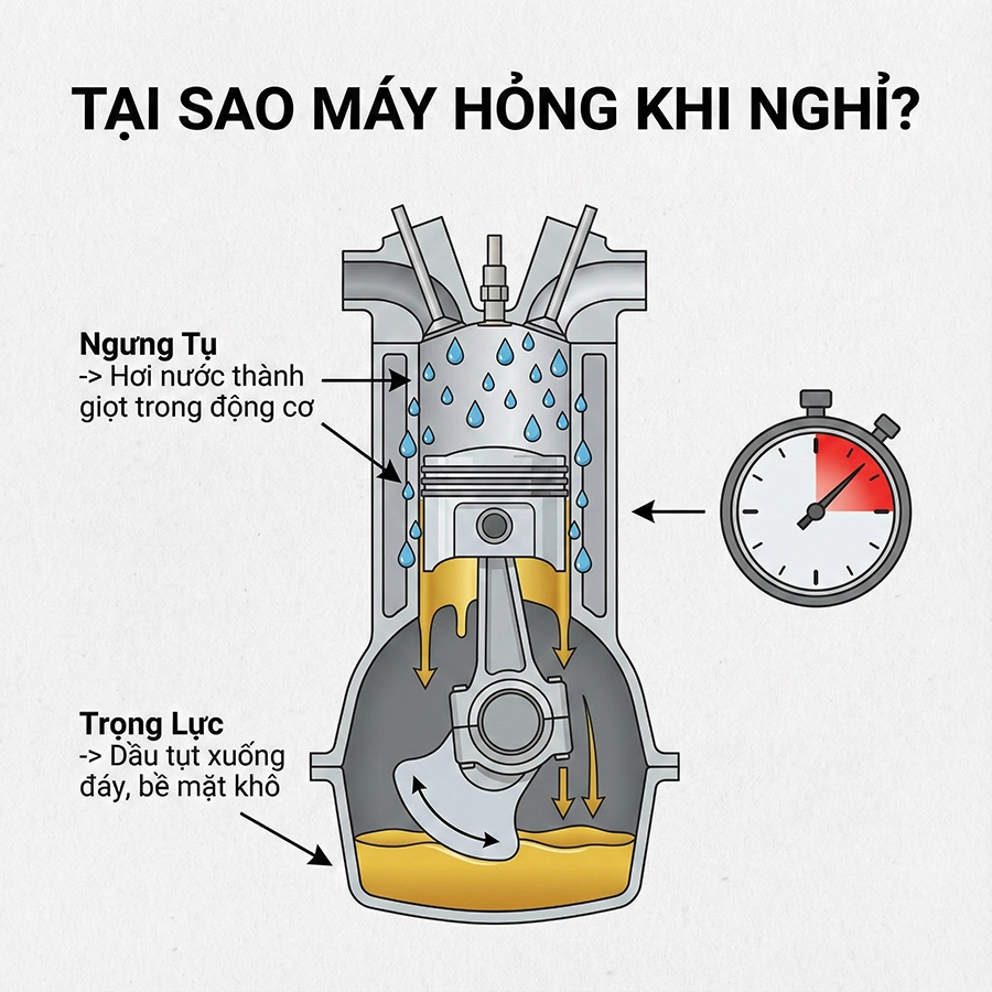 bảo quản máy cơ giới ngủ đông