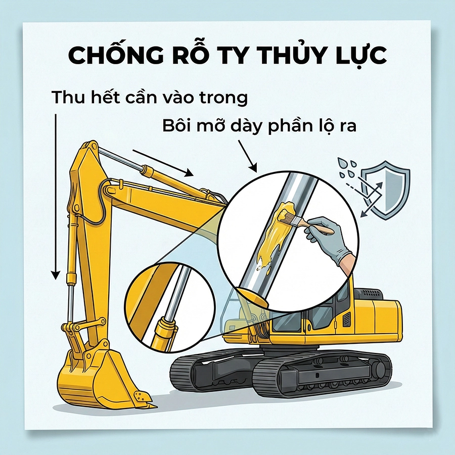 bảo quản máy cơ giới ngủ đông