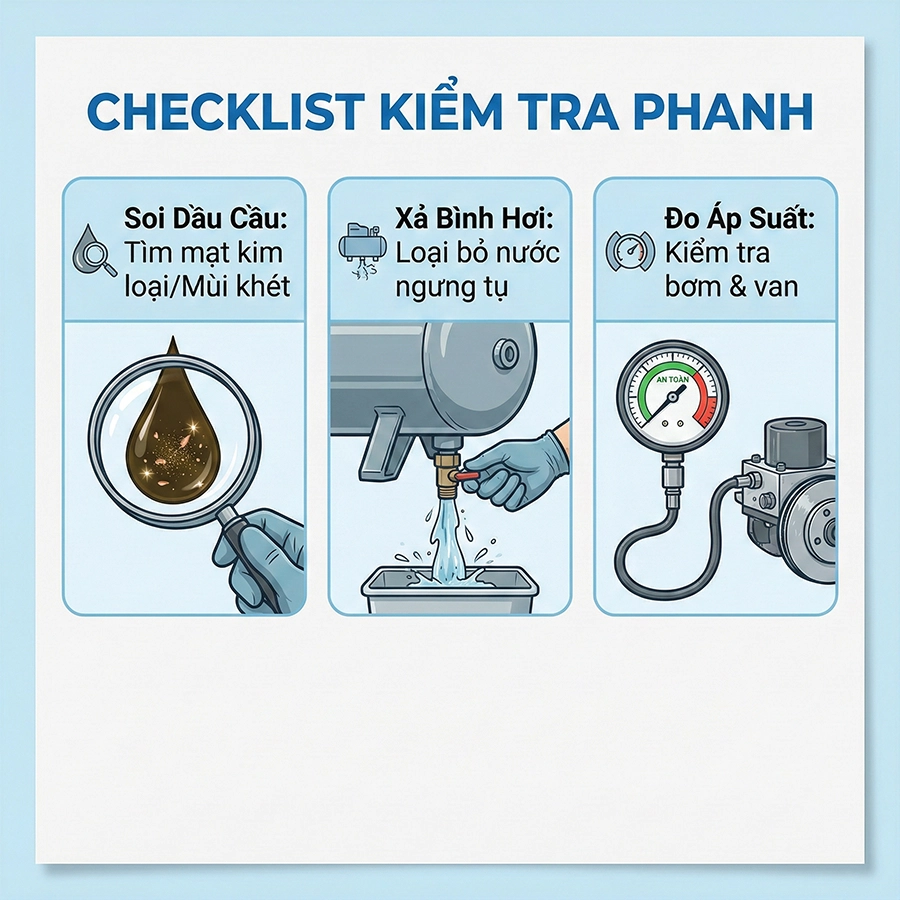 kiểm tra hệ thống phanh