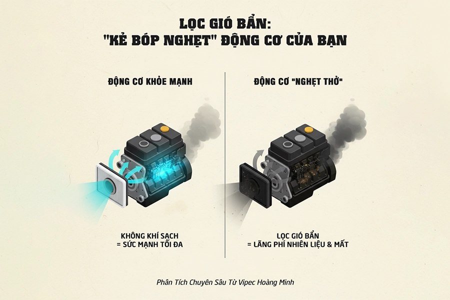 LỌC GIÓ BẨN ẢNH HƯỞNG ĐẾN SỨC MẠNH VÀ MỨC TIÊU HAO NHIÊN LIỆU NHƯ THẾ NÀO?