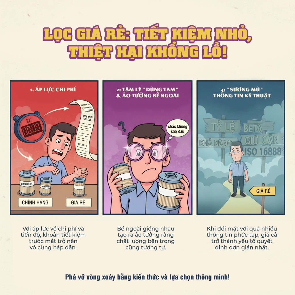 sử dụng lọc nhớt lọc nhiên liệu giá rẻ