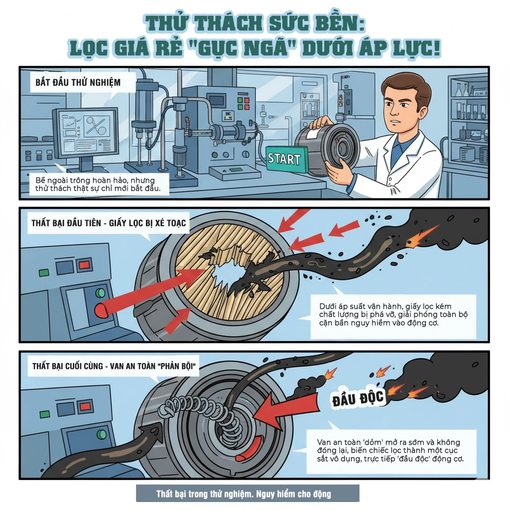 sử dụng lọc nhớt lọc nhiên liệu giá rẻ