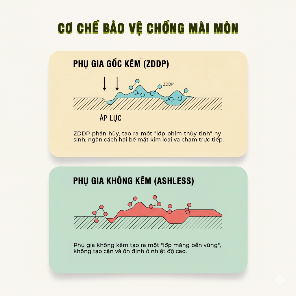 dầu thủy lực gốc kẽm và không kẽm