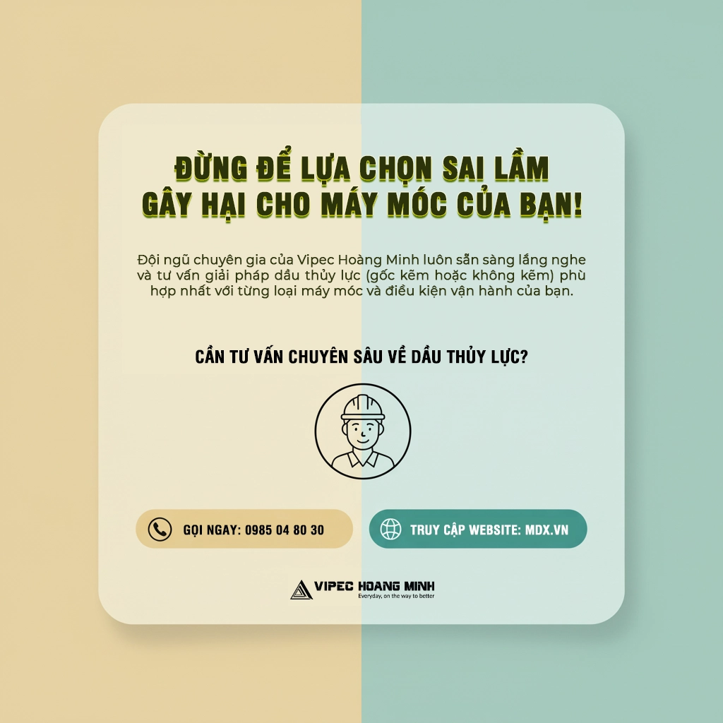 dầu thủy lực gốc kẽm và không kẽm