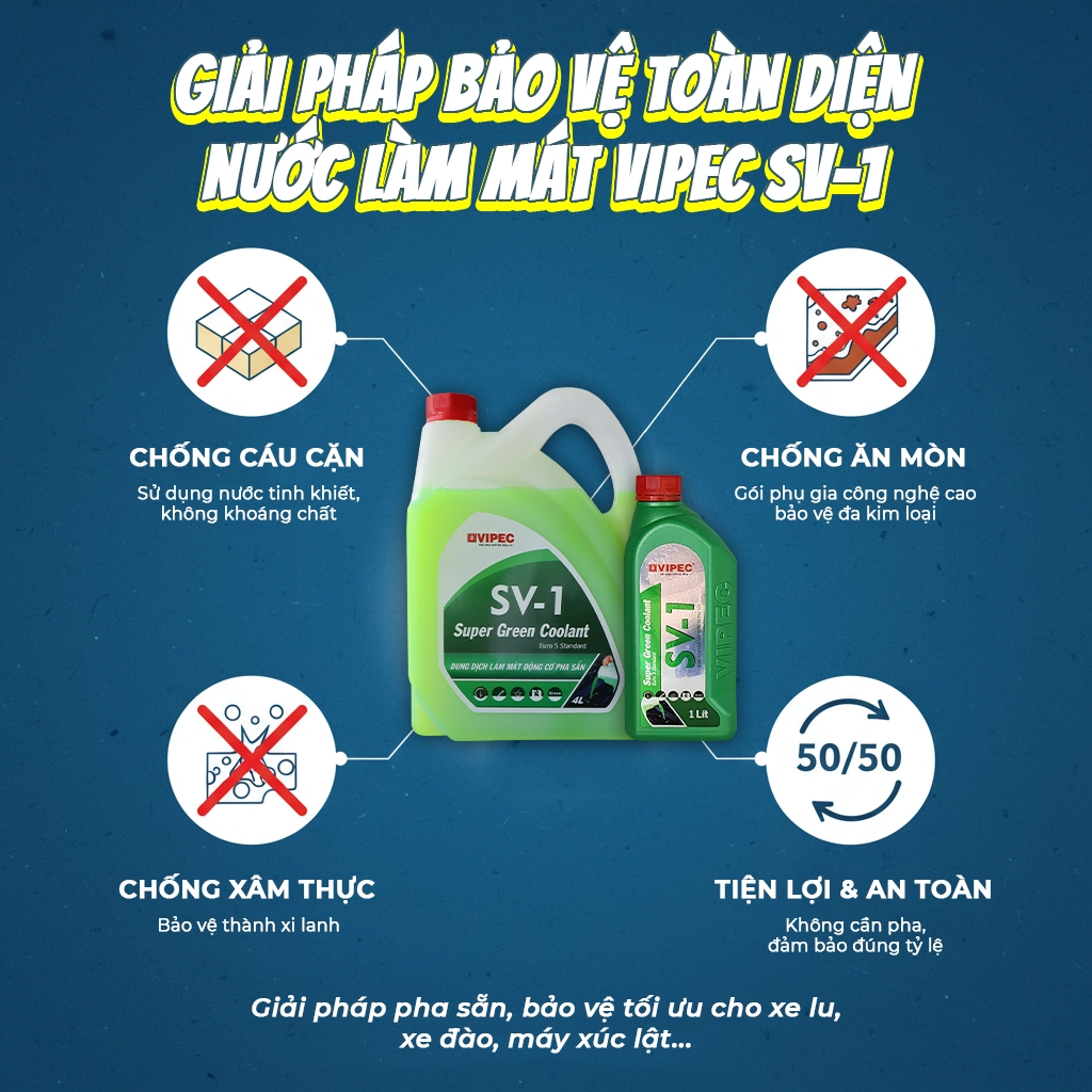 nước làm mát đúng tiêu chuẩn