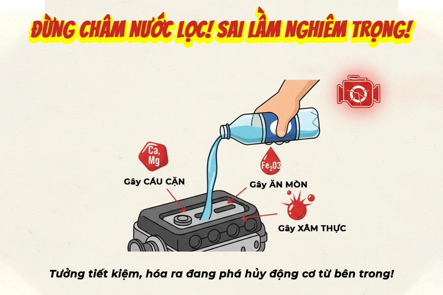 nước làm mát đúng tiêu chuẩn