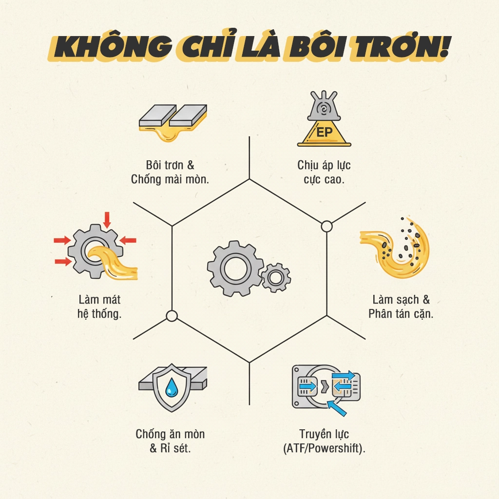 dầu cầu và dầu hộp số