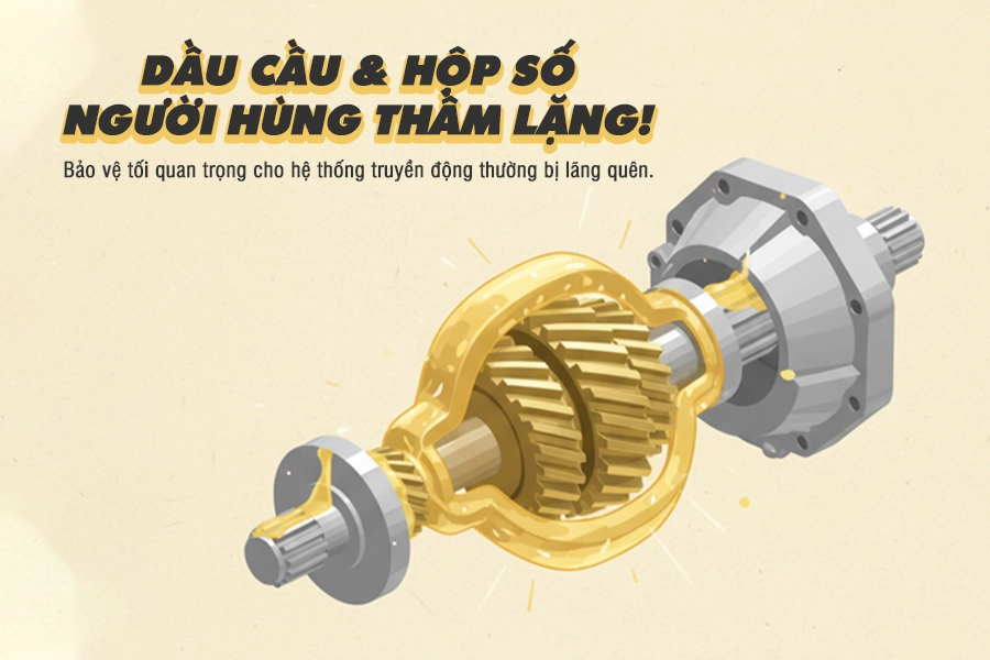 DẦU CẦU & HỘP SỐ: NGƯỜI HÙNG THẦM LẶNG BẢO VỆ HỆ THỐNG TRUYỀN ĐỘNG DẦU CẦU & HỘP SỐ: NGƯỜI HÙNG THẦM LẶNG BẢO VỆ HỆ THỐNG TRUYỀN ĐỘNG