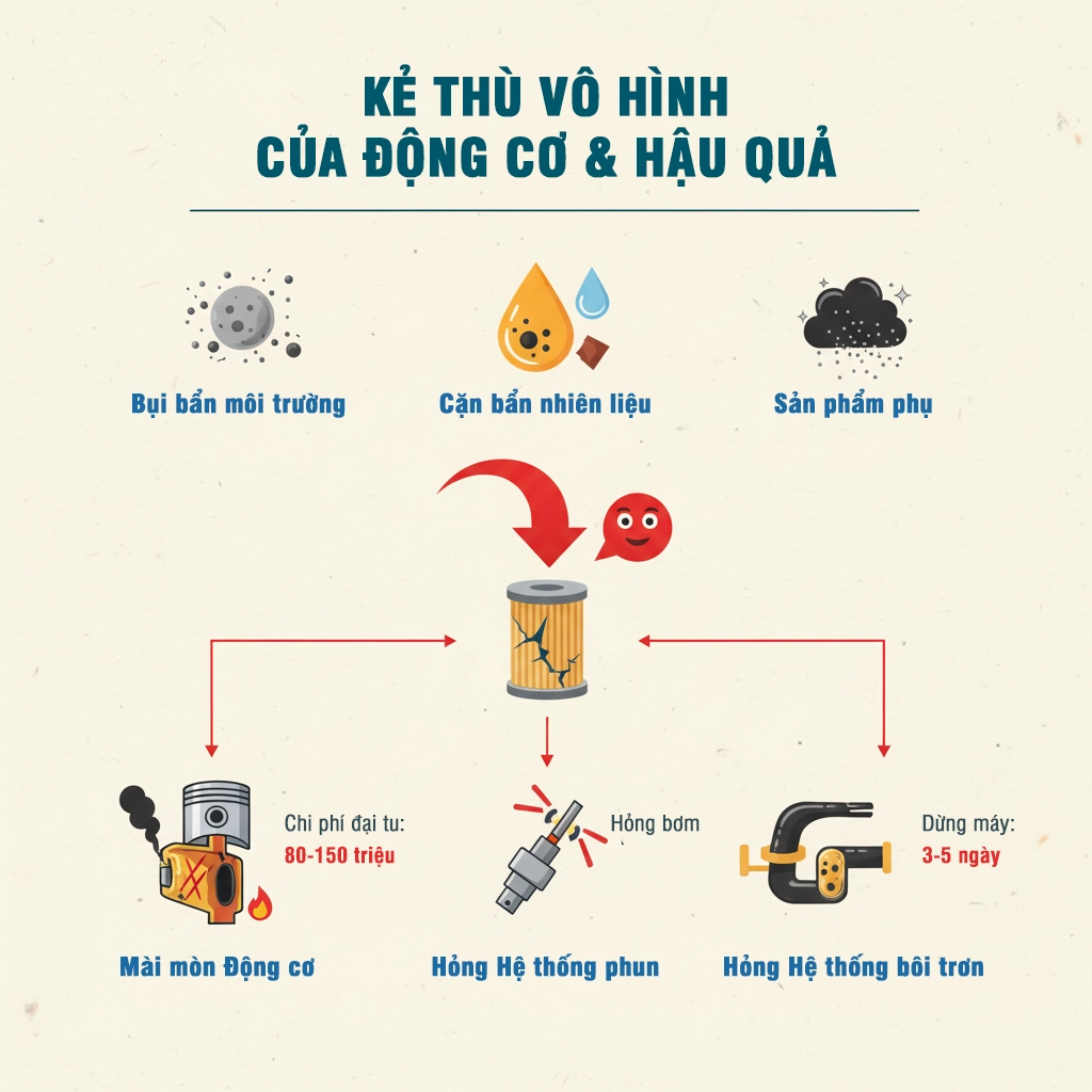 vai trò của lọc động cơ
