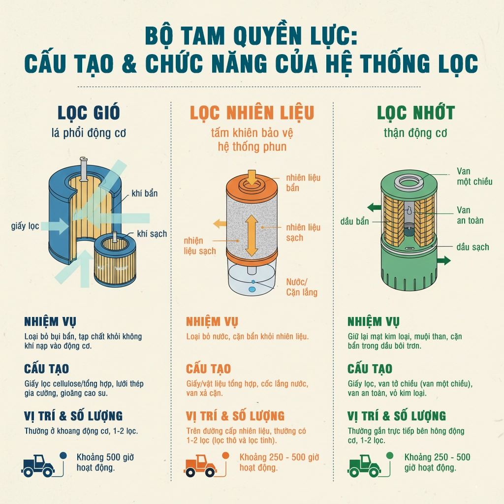 vai trò của lọc động cơ